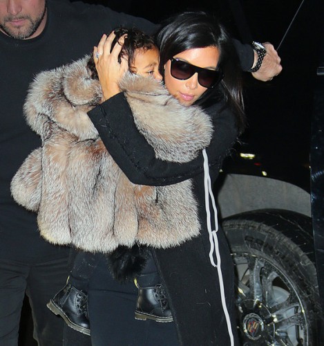 Kim Kardashian and North West seen out and about in NYC